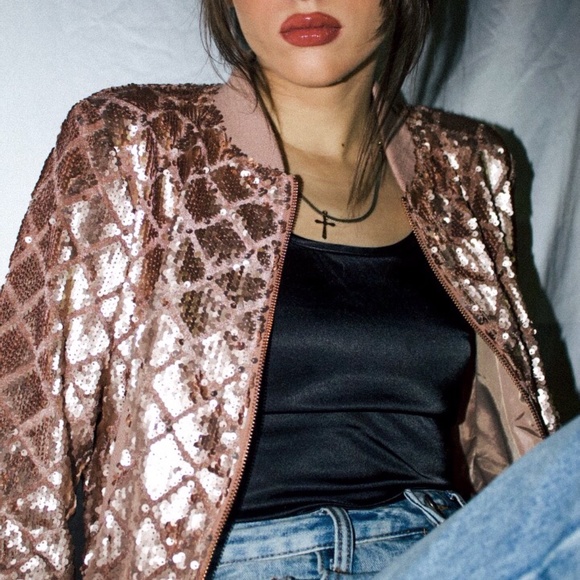 *SOLD* XXI Sequinned Jacket - Picture 4 of 10